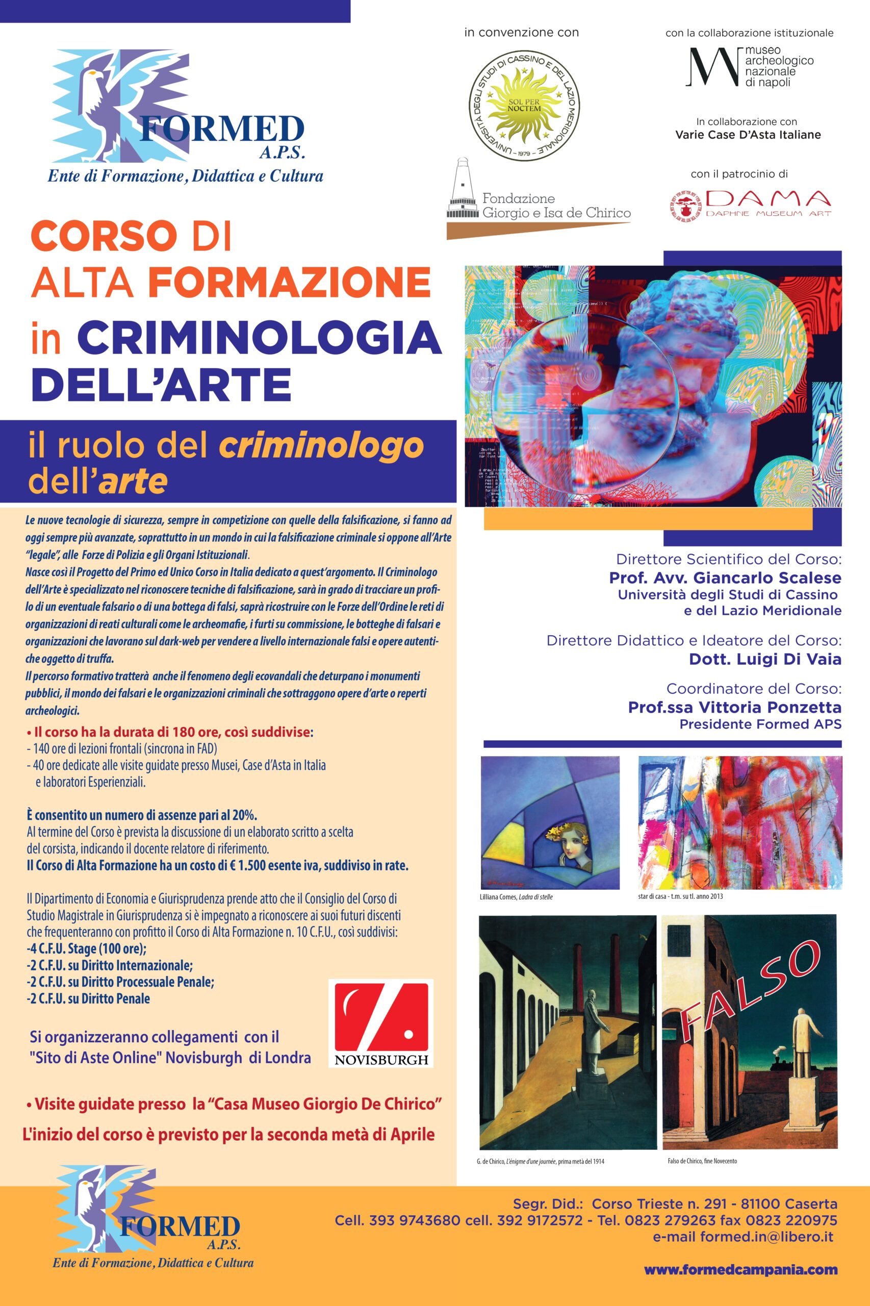 Corso di Alta Formazione in “Criminologia dell’Arte”